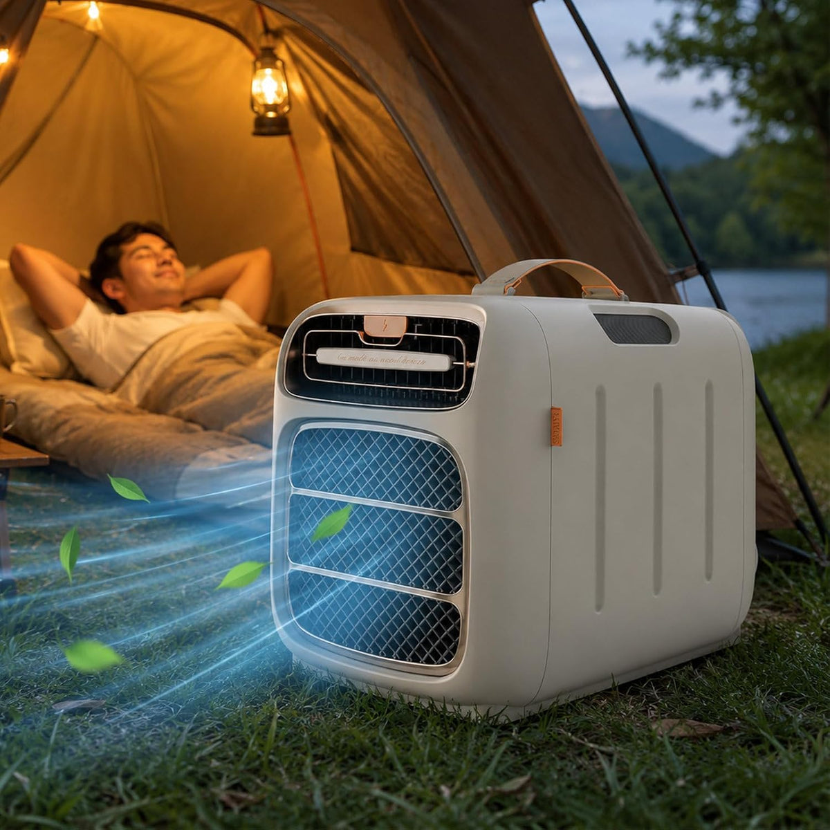 Wohnmobil Mobiles Klimagerät, 12 kg, Weiß, Klimaanlage, Kompakte Einheit für kleine Räume