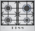 NEFF Kochfeld, bis zu 3 kW (abhängig von Gasart), 60 cm, Silber, T26CIP8N0, N 70, FlameSelect, Metallknebel, Gusseisen-Topfträger