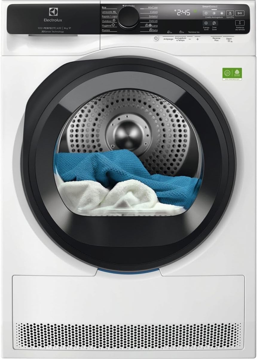 Electrolux Wäschetrockner, 9.0 kg, Weiß/Schwarz, Trockner 900 perfectcare